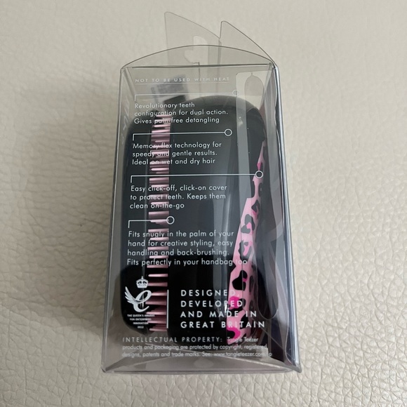 NWT - Tangle Teezer Pink Leopard Compact Hairbrush - Picture 2 of 5